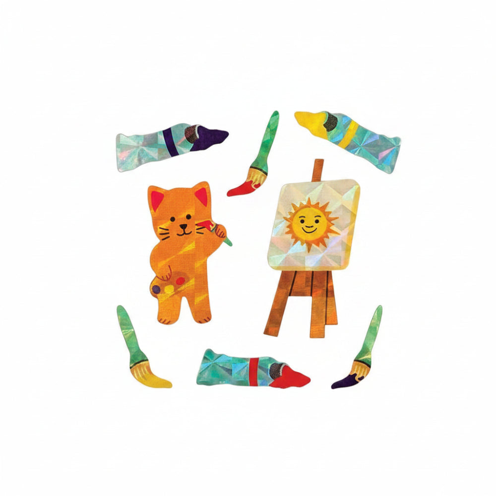 Sticker Garden Sheet Prism Cat Artist Sticker Sheets