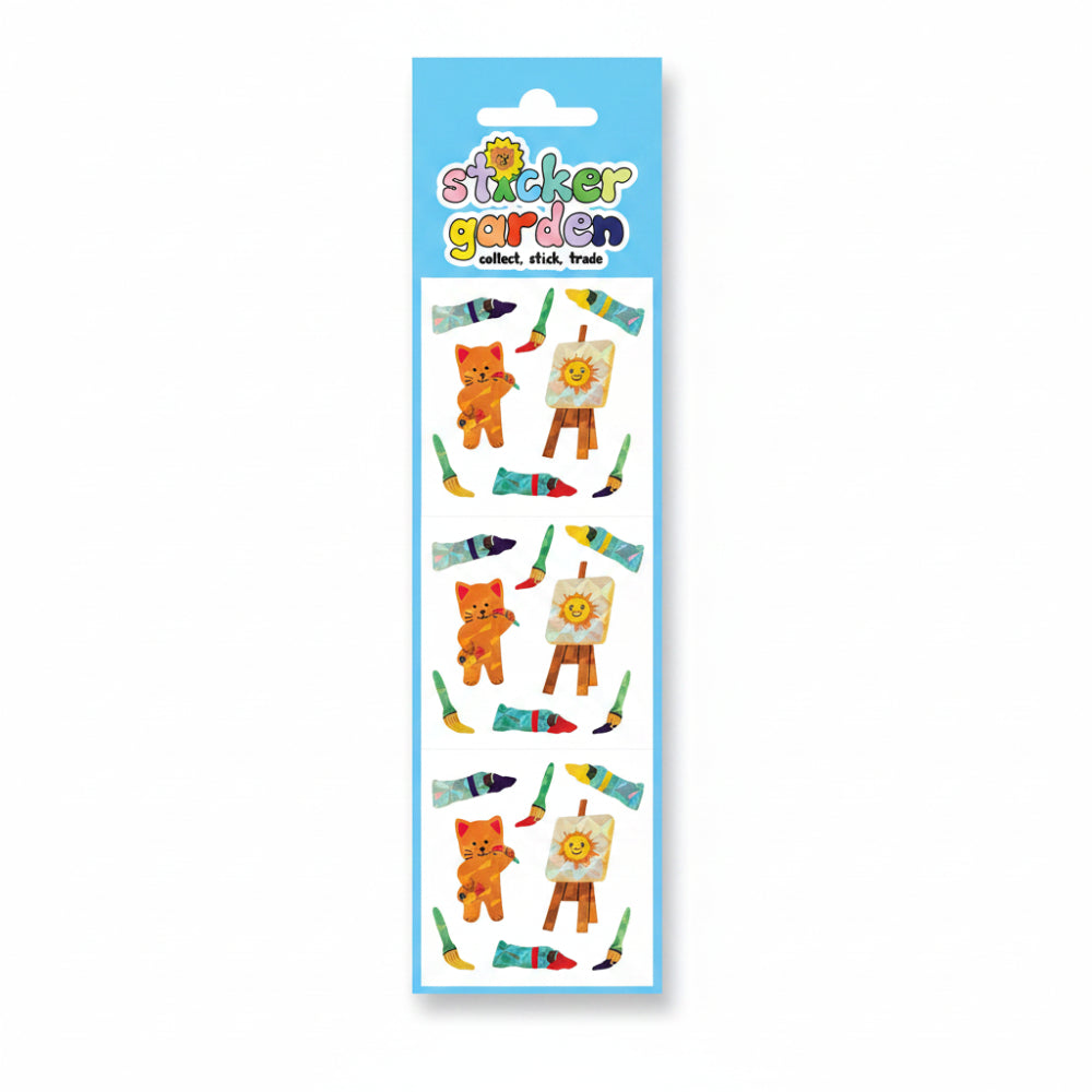 Sticker Garden Sheet Prism Cat Artist Sticker Sheets