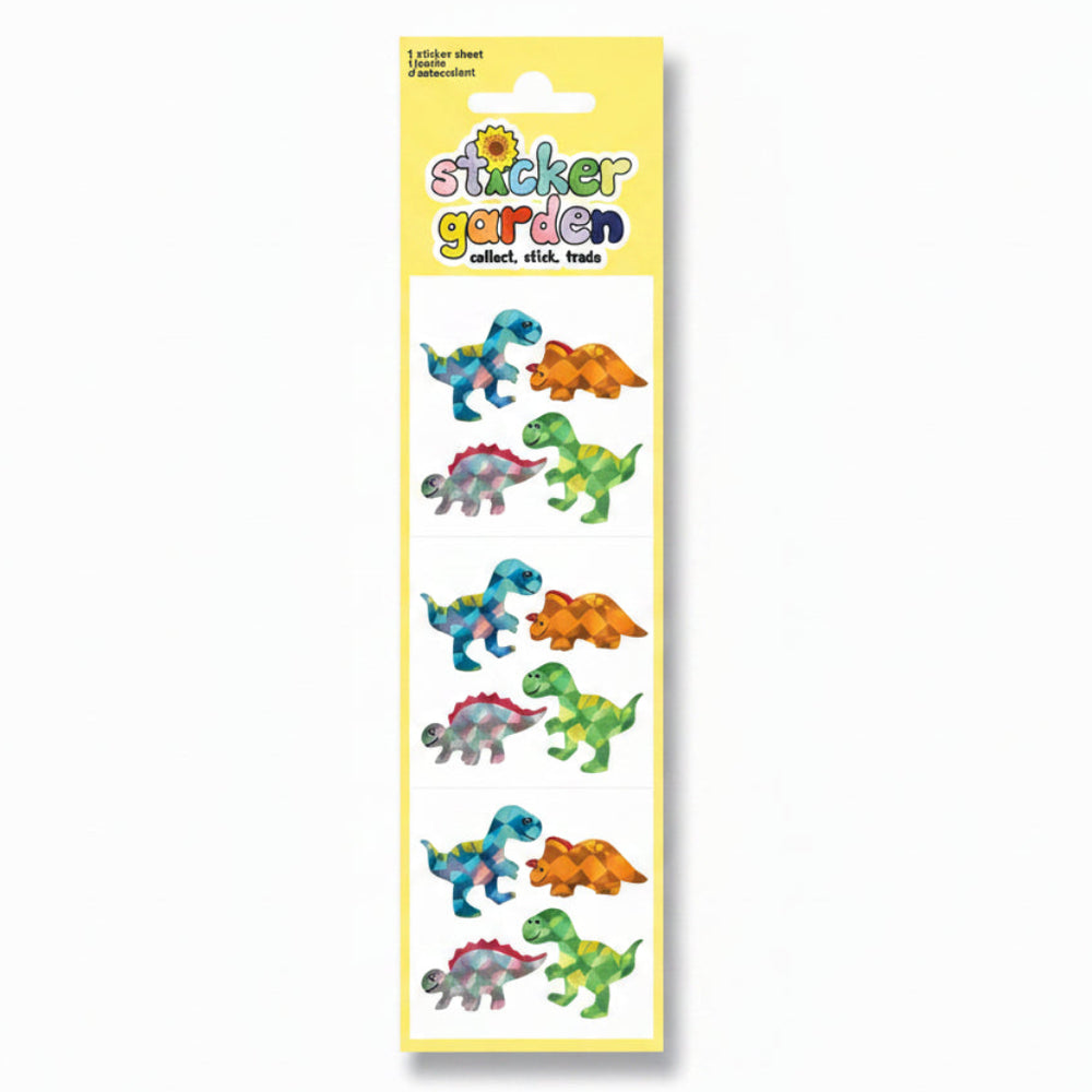 Sticker Garden Sheet Prism Dinosaurs