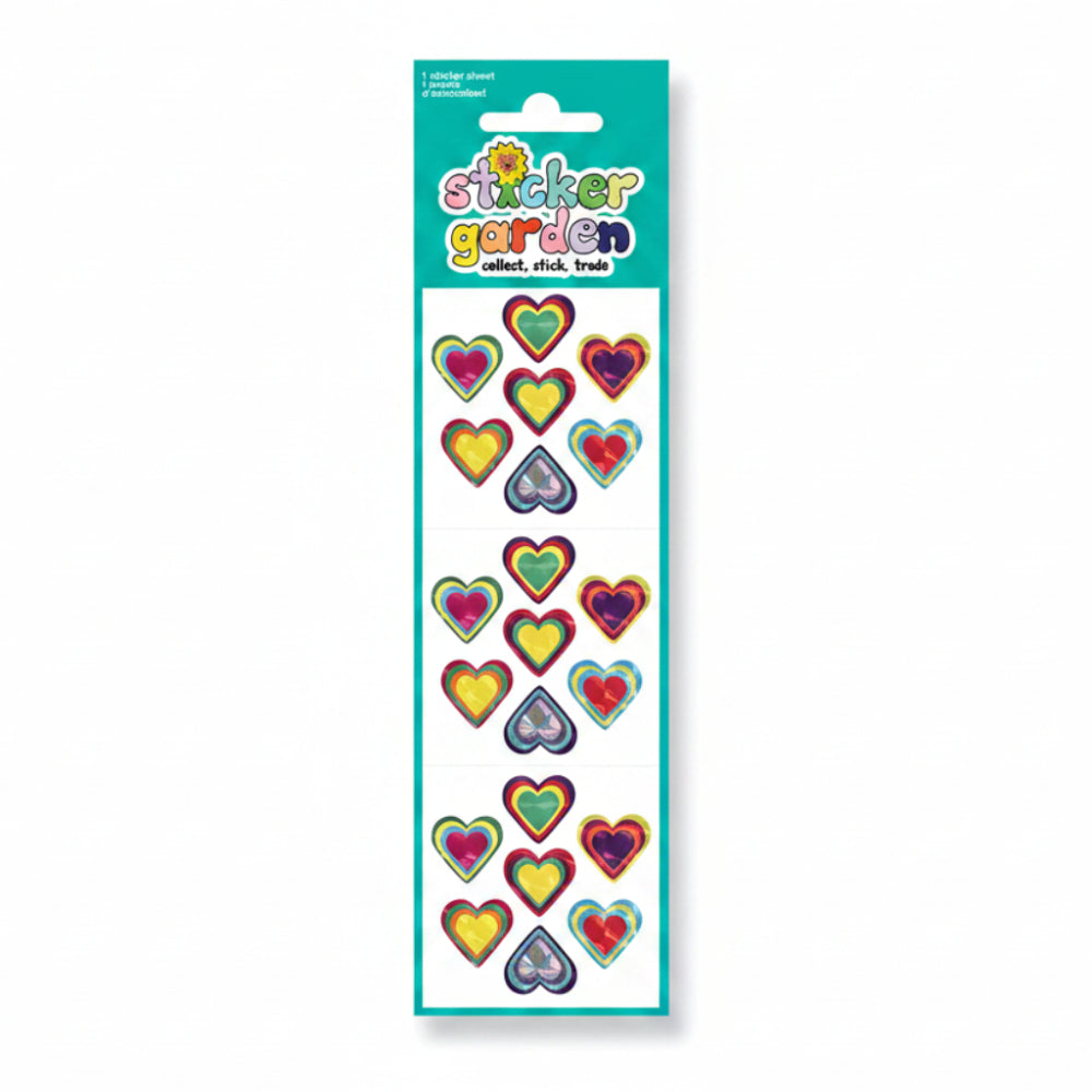Sticker Garden Sheet Prism Heart