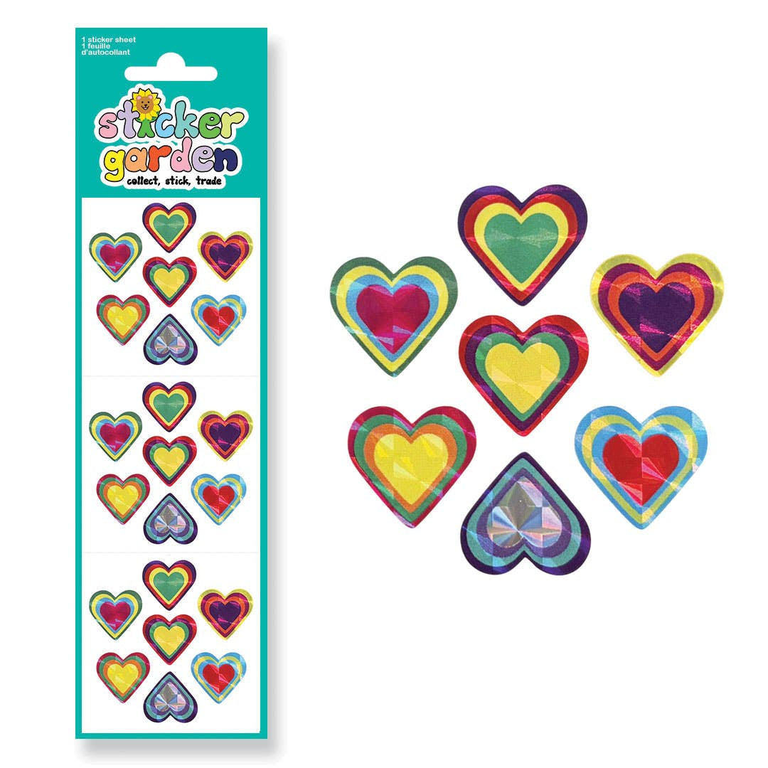Sticker Garden Sheet Prism Heart