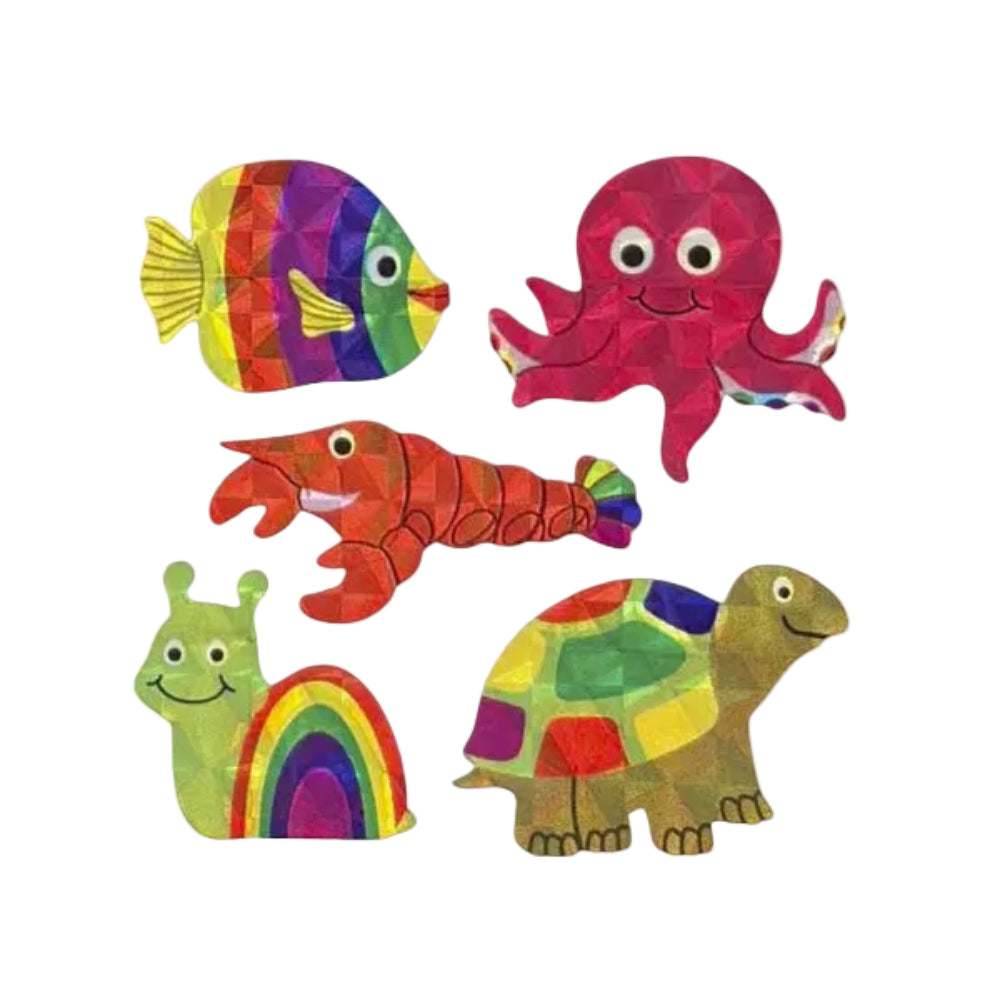 Sticker Garden Sheet Prism  Rainbow Sea Life