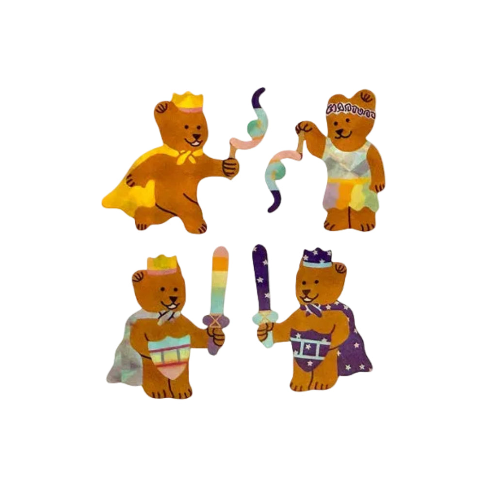 Sticker Garden Sheet  Prism Silk Bears