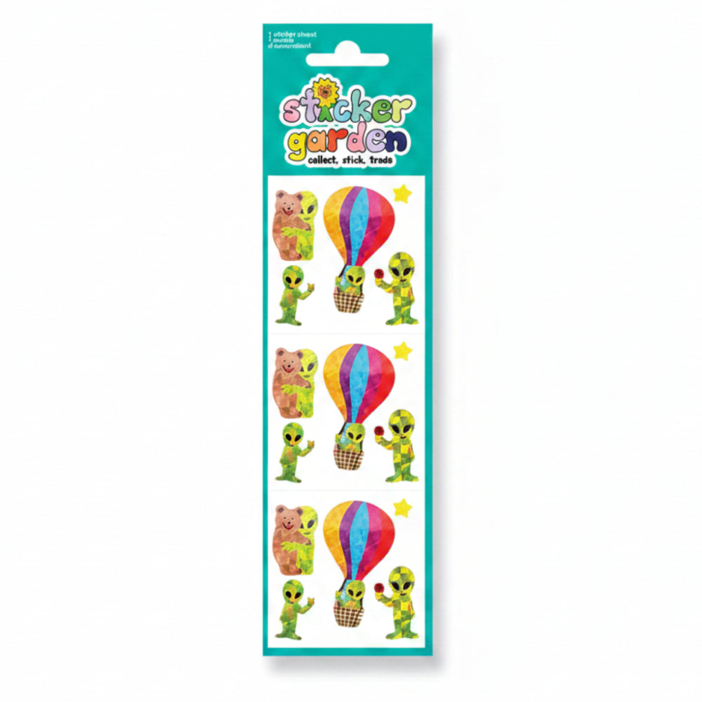 Sticker Garden Sheet Prism We Come in Peace Alien