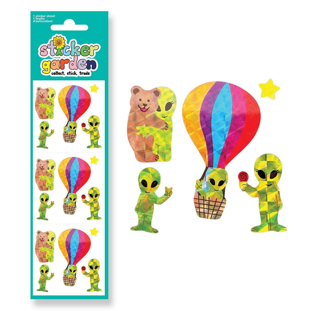 Sticker Garden Sheet Prism We Come in Peace Alien