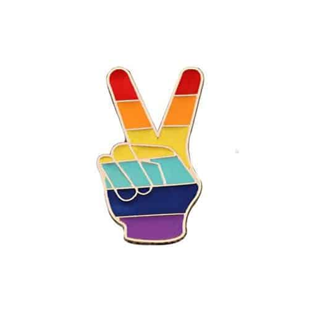 Enamel Metal Pin Pride Peace