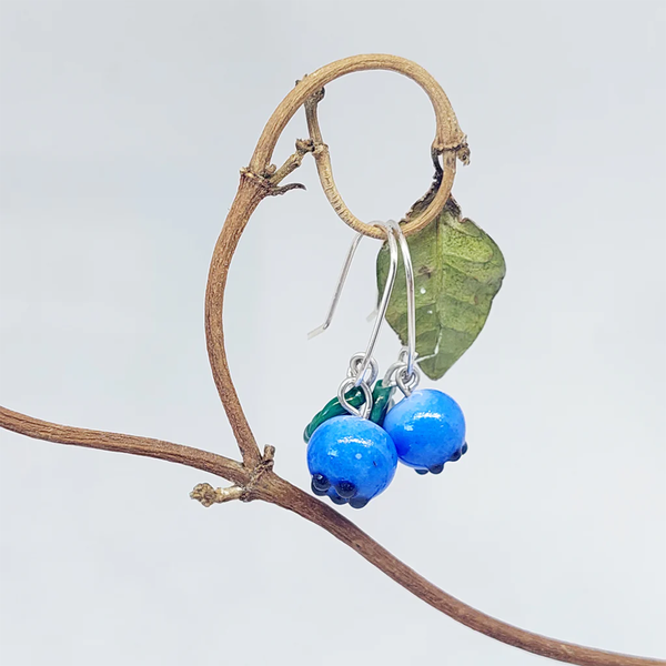 Rainey Designs Glass Blueberry Cluster Earrings
