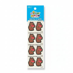 Sticker Garden Sheet Scratch and Sniff  Capybara Watermelon Scent