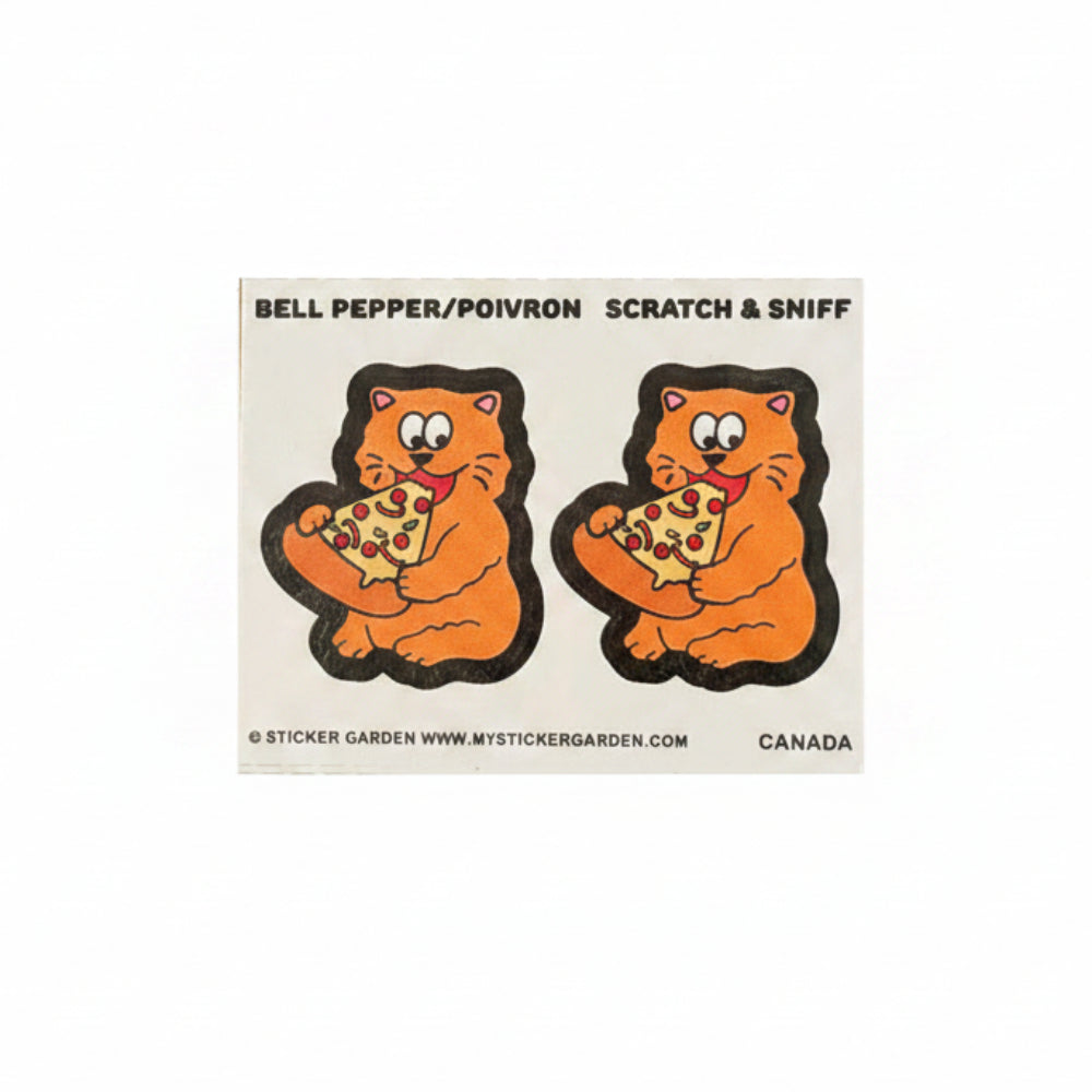 Sticker Garden Sheet Scratch Scratch and Sniff Cat Bell Pepper Scent