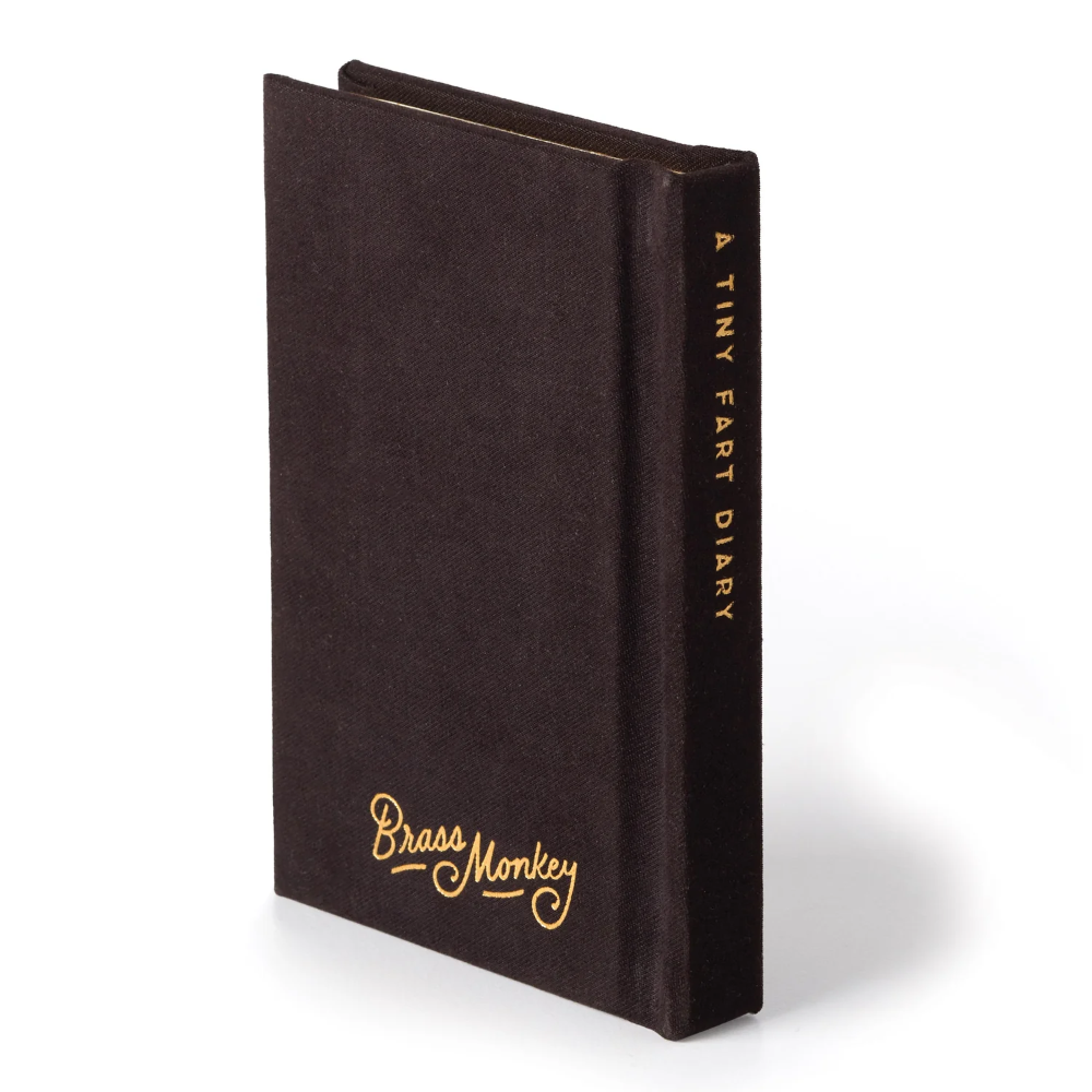 Brown diary with 'Brass Monkey' branding on a white background