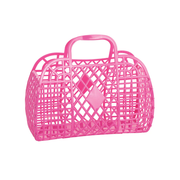 Sun Jellies Small Retro Basket Berry Pink