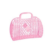 Sun Jellies Small Retro Basket Bubblegum Pink