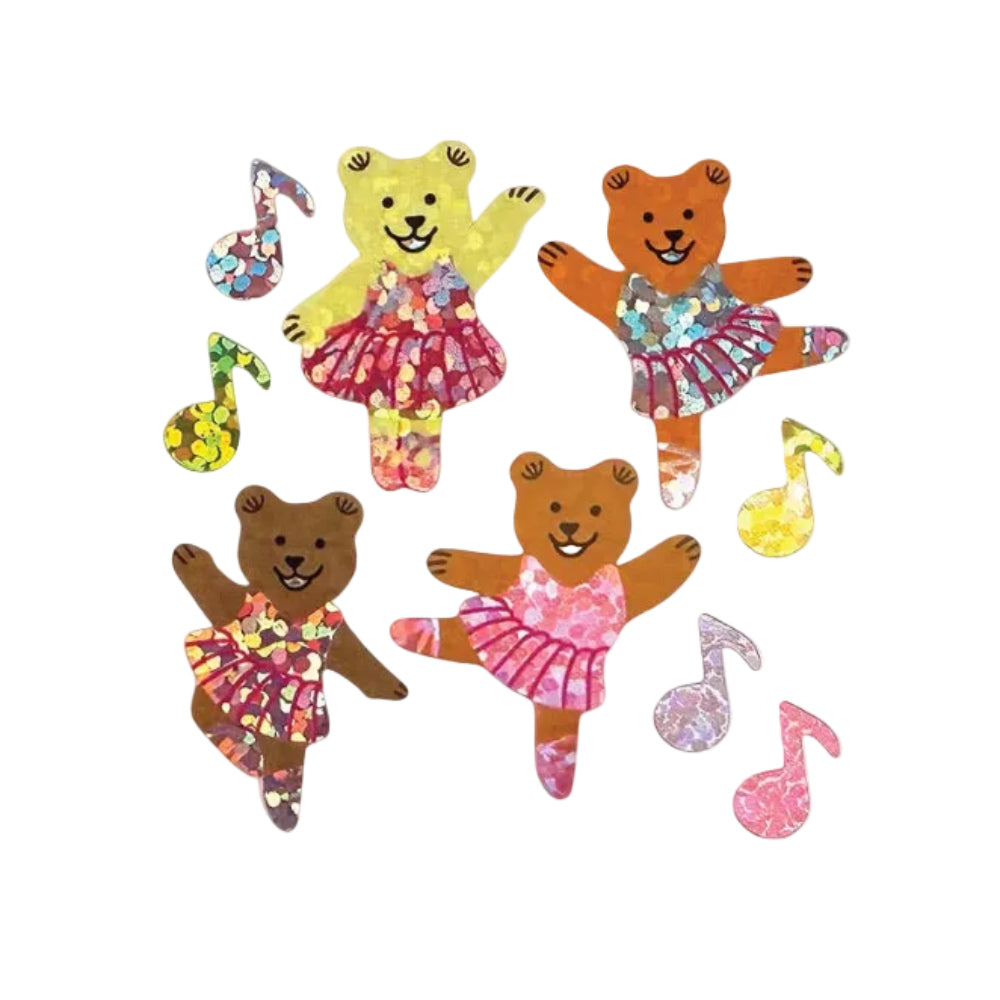 Sticker Garden Sheet Sparkle Ballerina Bears