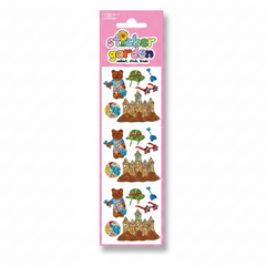Sticker Garden Sheet Sparkle Bear at the Beach