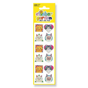 Sticker Garden Sheet Sparkle Cats Learn Shapes Nostalgia