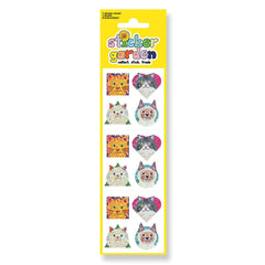 Sticker Garden Sheet Sparkle Cats Learn Shapes Nostalgia