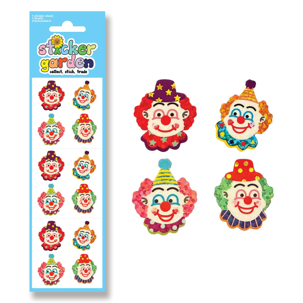 Sticker Garden Sheet Sparkle Clown