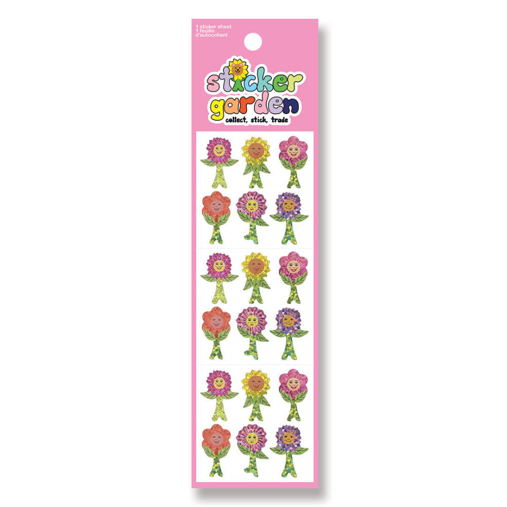 Sticker Garden Sheet Sparkle Flower Power