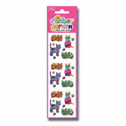 Sticker Garden Sheet Sparkle Groovy Cats