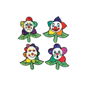 Sticker Garden Tear Off Square Clown Flowers
