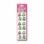Sticker Garden Sheet Sparkle Clown Flowers