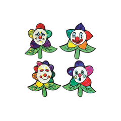 Sticker Garden Sheet Sparkle Clown Flowers