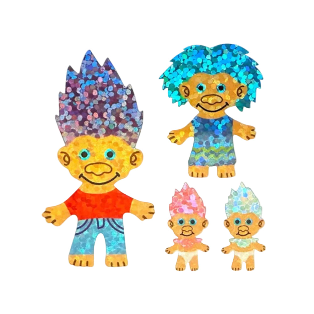 Sticker Garden Sparkle Troll Stickers Vintage
