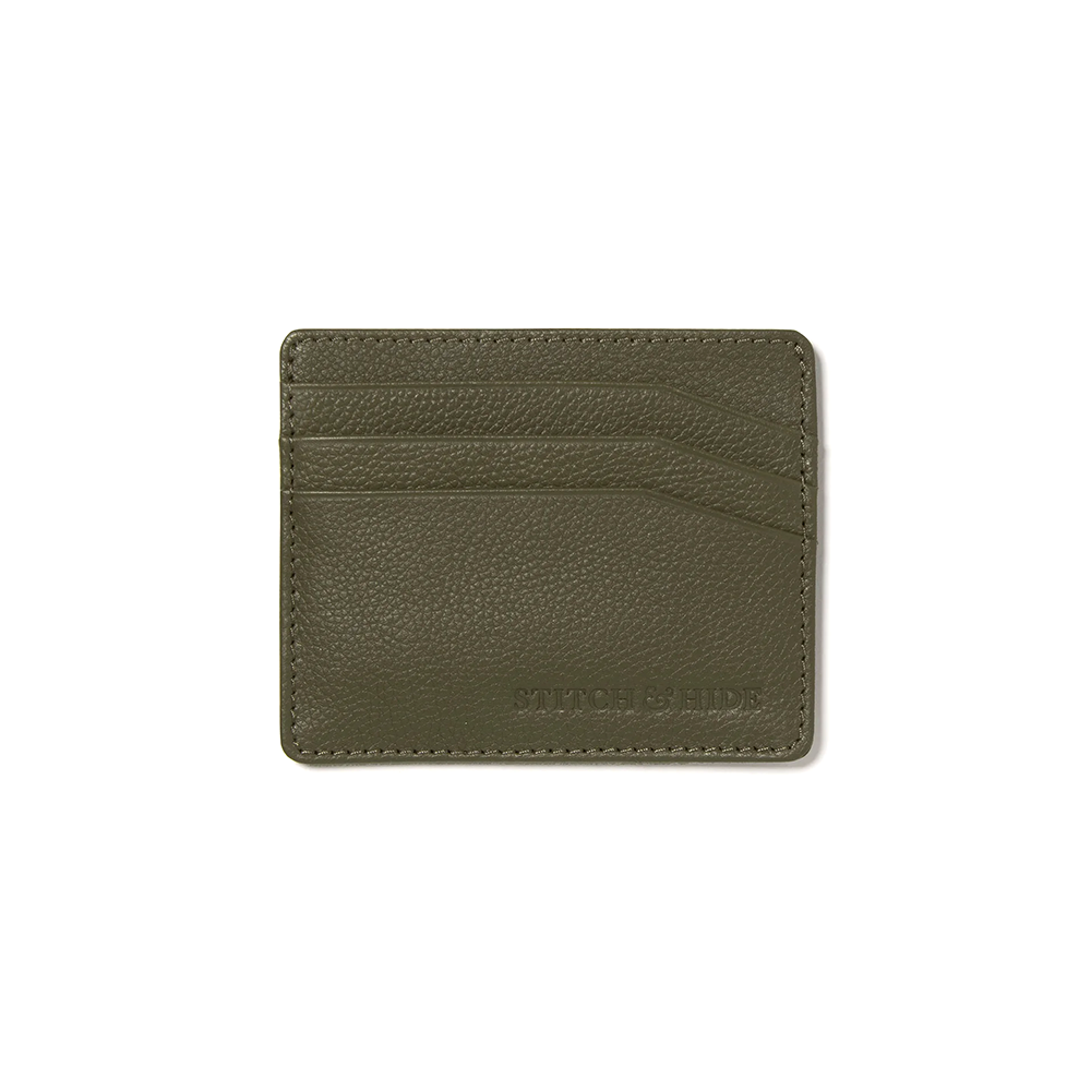 Stitch & Hide Alice Leather Cardholder Olive