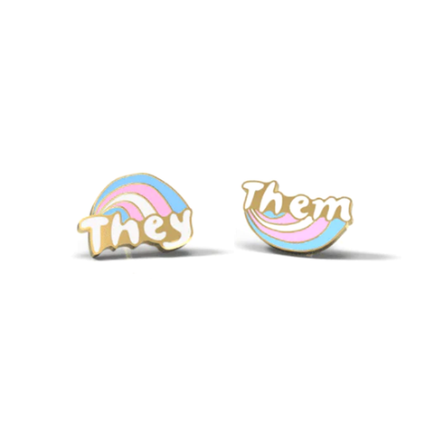 Yellow Owl Stud Earrings They Them