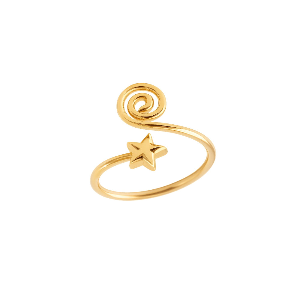 Iko Iko Ring Star Swirl Gold