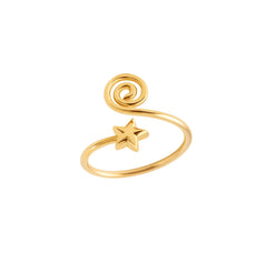Iko Iko Ring Star Swirl Gold