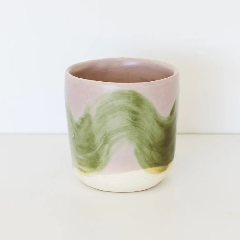 JS Ceramics Tumbler  Lilac and Moss