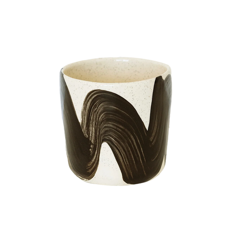JS Ceramics Tumbler Black Oatmeal
