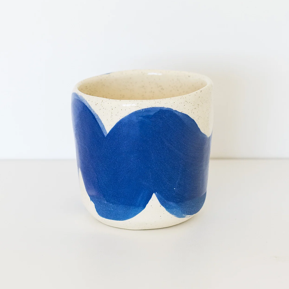 JS Ceramics Tumbler Cobalt Oatmeal