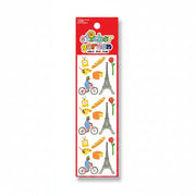 Sticker Garden Sheet Twinkle Bear Biking in Paris