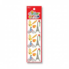 Sticker Garden Sheet Twinkle Bear Biking in Paris
