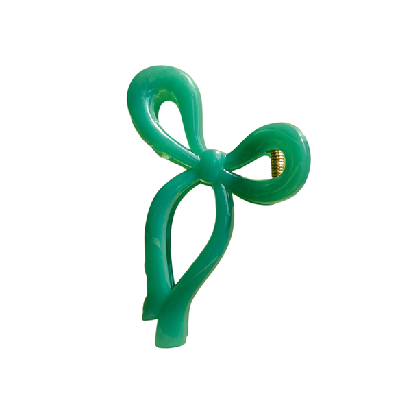 Bow Claw Clip Green