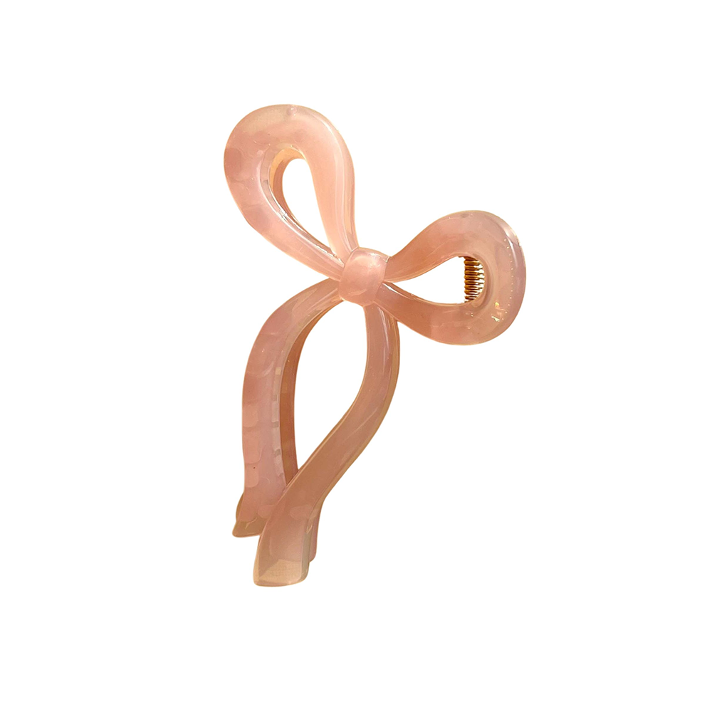 Bow Claw Clip Pink