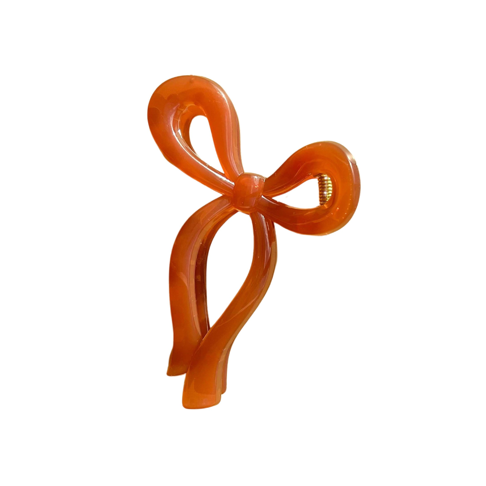 Bow Claw Clip Amber