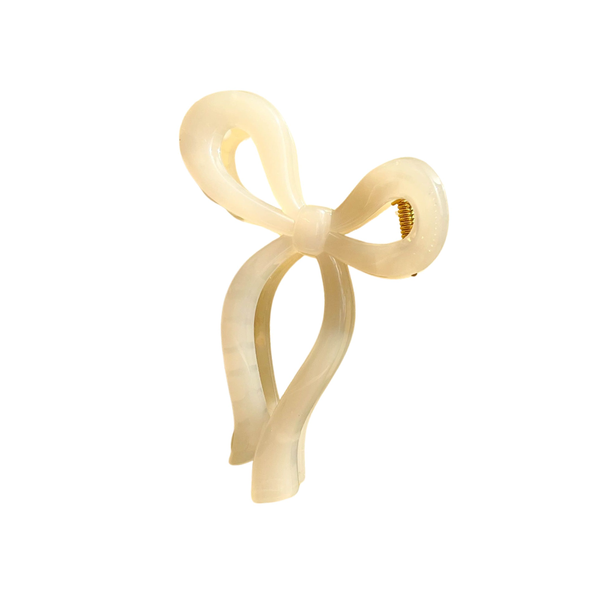 Bow Claw Clip White