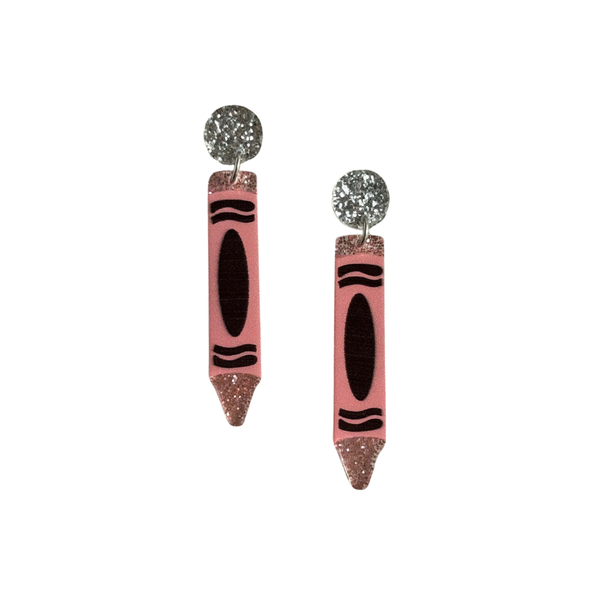 Pop Crayon Fun Earring Pink