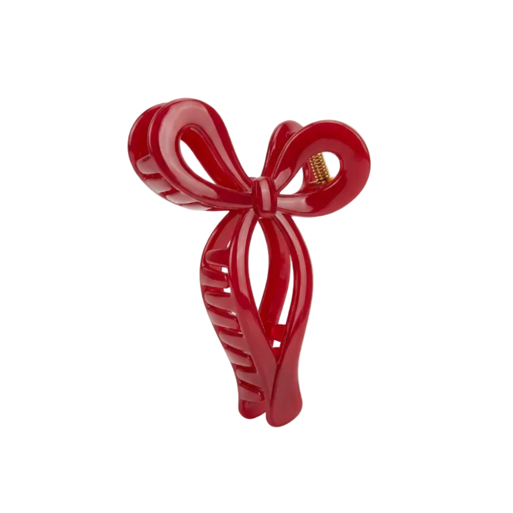 Bow Claw Clip Red