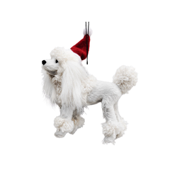Christmas Decoration Poodle with Hat