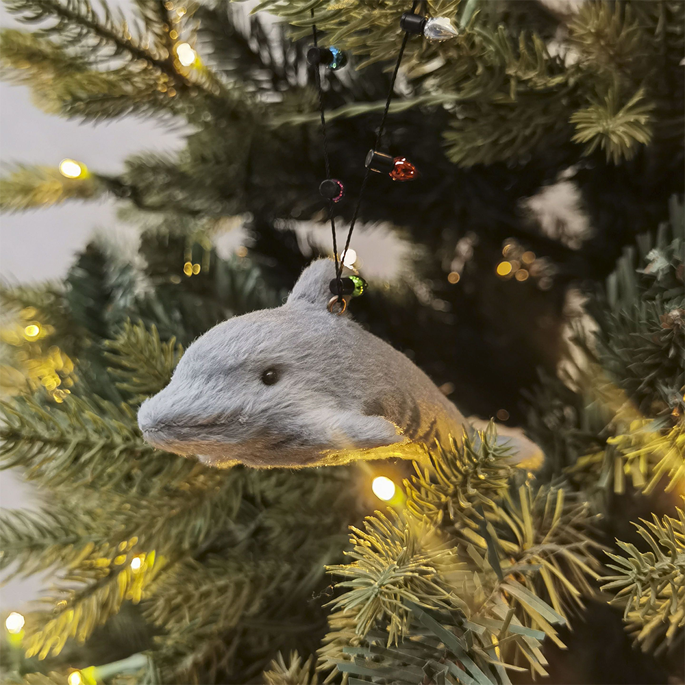 Christmas Decoration Dolphin with String of Lights
