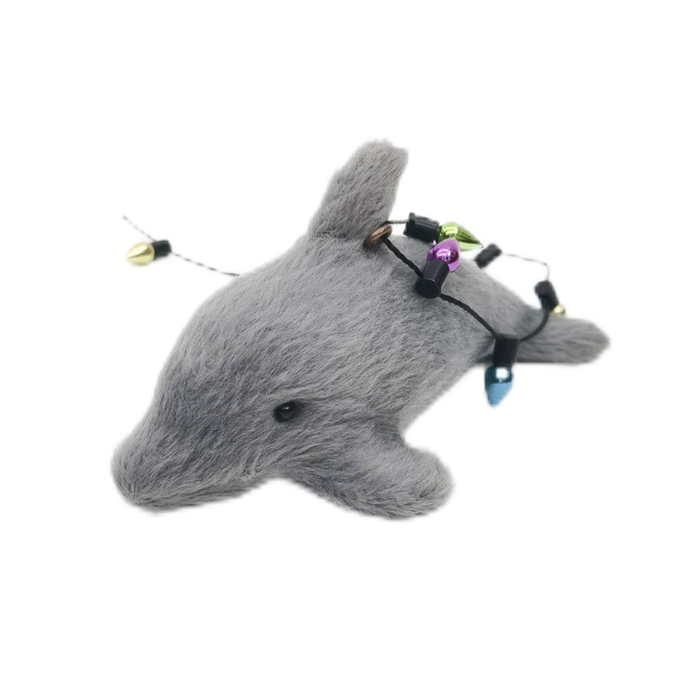 Christmas Decoration Dolphin with String of Lights