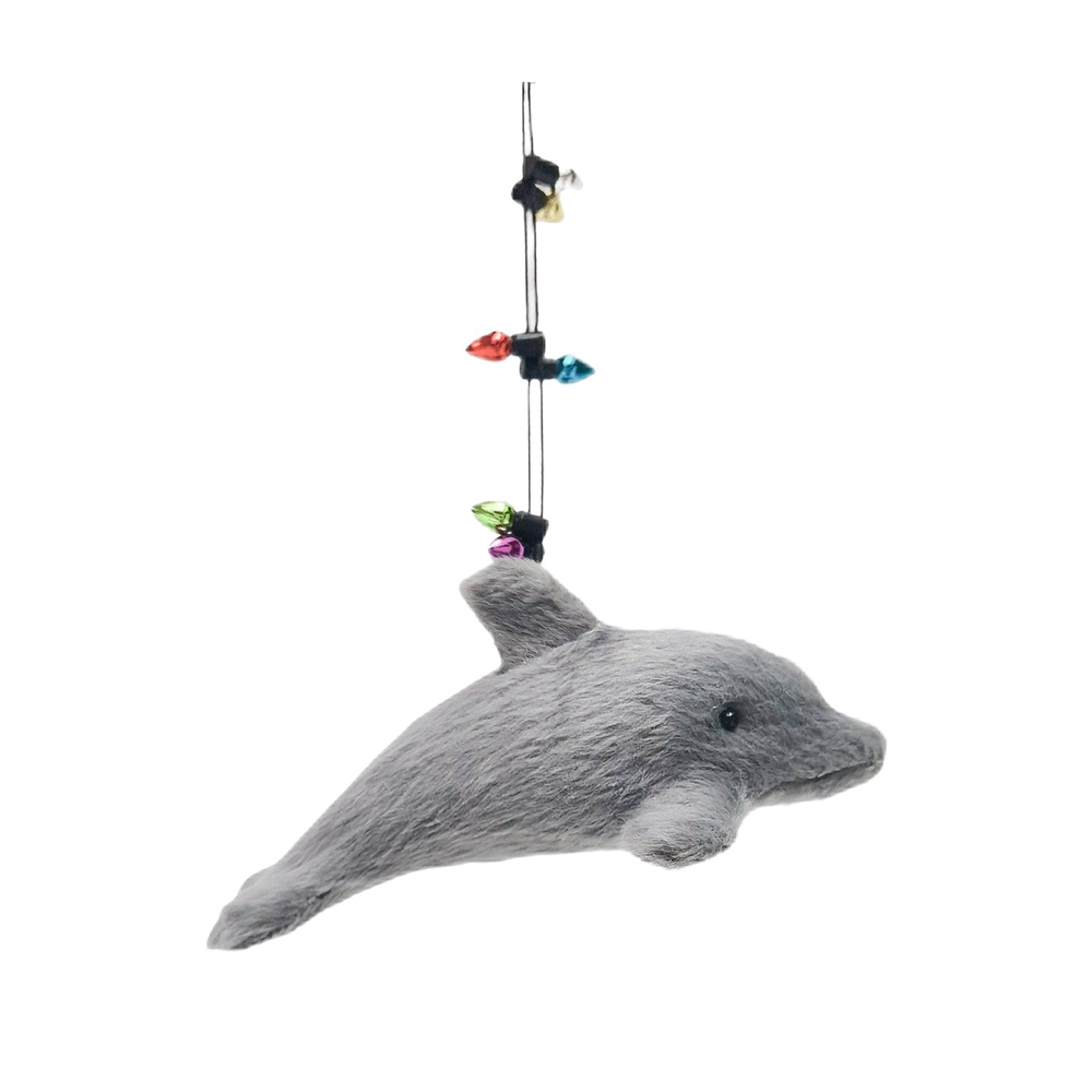 Christmas Decoration Dolphin with String of Lights