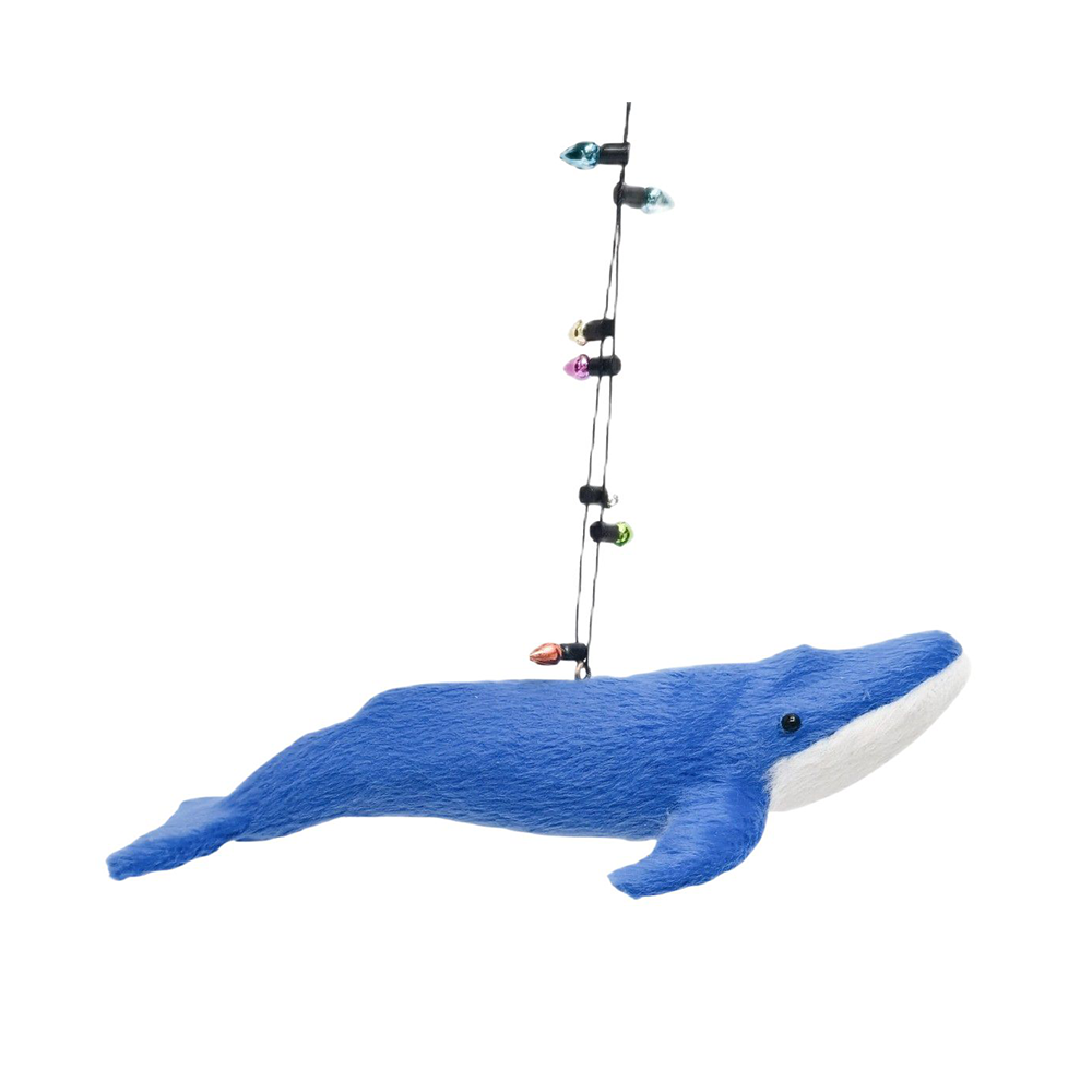 Christmas Decoration Whale with String of Lights