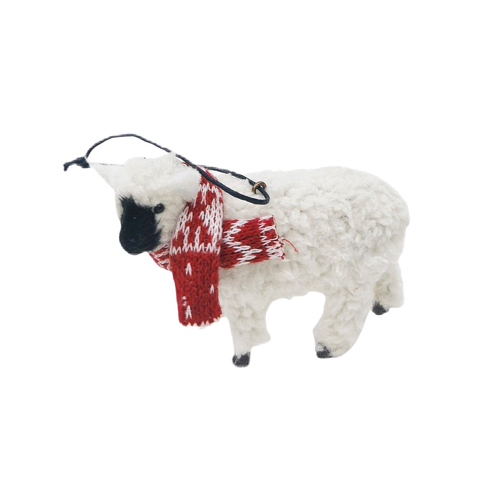 Christmas Decoration Sheep in Scarf