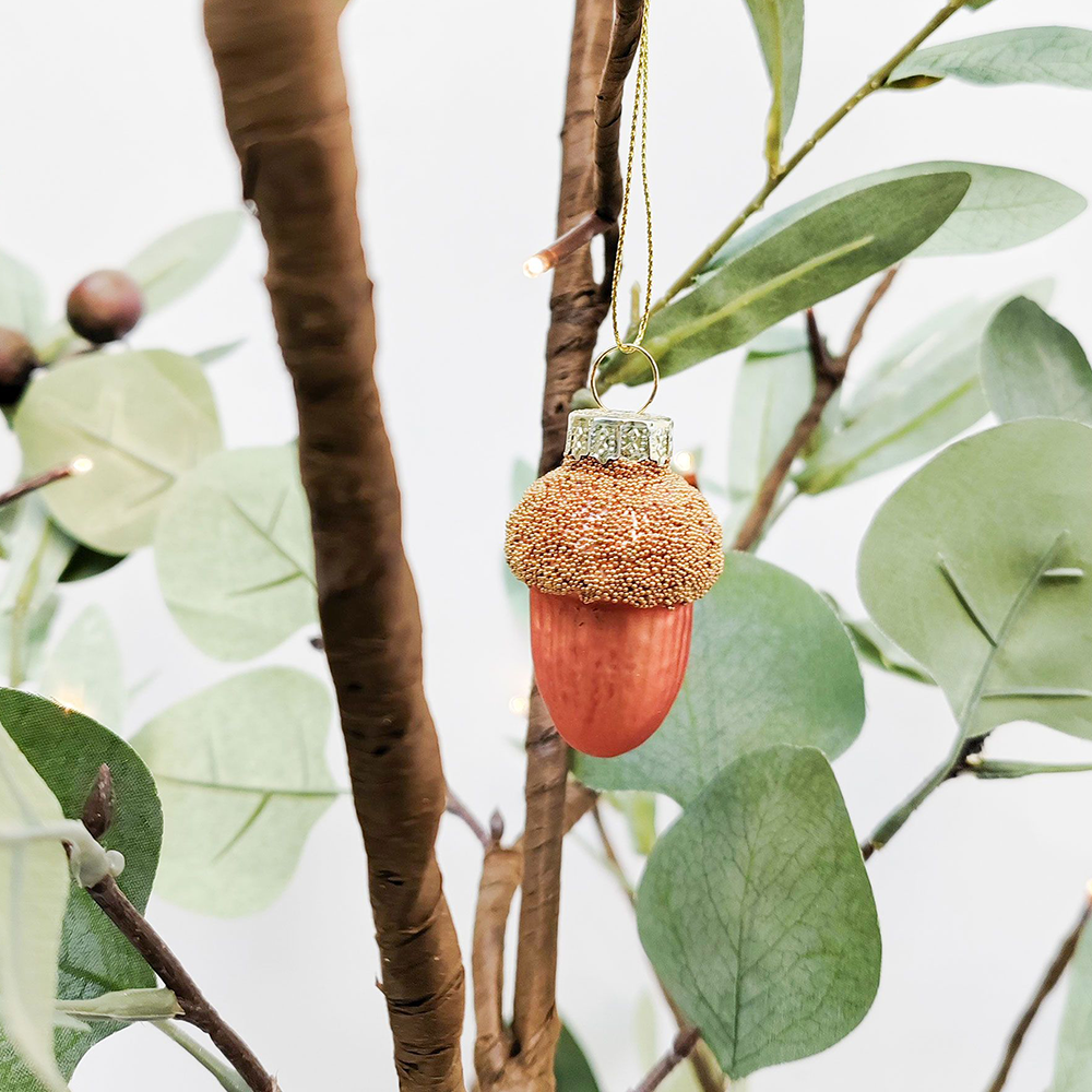 Christmas Decoration Mini Glass Acorn