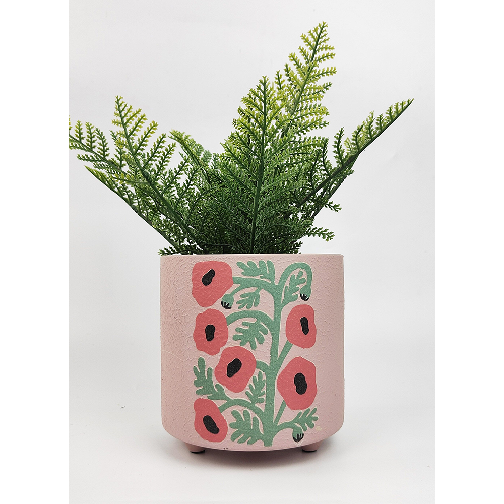 Holly Floral Planter Pink